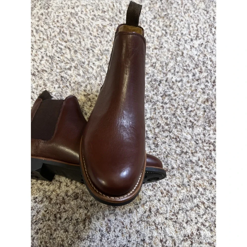 Herring Shoes New Men Chelsea Brown‎ Leather Sz 7F Equal Sz 8 US Made In India